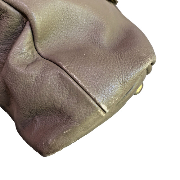 KOOBA Everette Large Leather Satchel Tote Bag Dark Beige Pockets Tassels Zippers - Picture 10 of 15